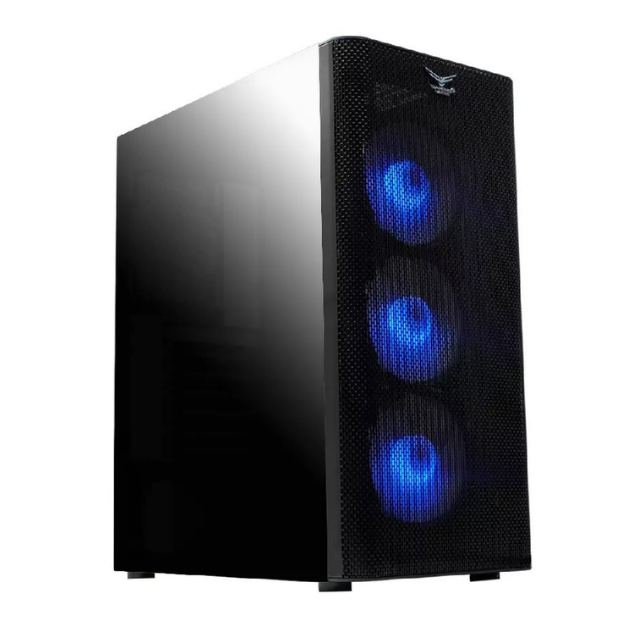 Gabinete Naceb ZED NA-0613 / RGB / ATX / Negro / Acrilico / Incluye 3 ventiladores RGB / USB 3.0 / Audio HD