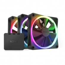 KIT 3 VENTILADOR NZXT 12CM F120 BLACK + CONTROL RGB / RF-R12TF-B1