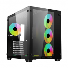 Gabinete Gamer Micro Torre ATX Tank Pro GM930 Legend Series / Negro / Incluye 4 ventiladores pre instalados