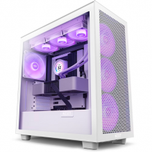 Gabinete NZXT H7 FLOW RGB Blanco / Cristal Templado / ATX Sin Fuente / USB Tipo C / 3 Ventiladores RGB 140mm + 1 140mm / CM-H71FW-R1