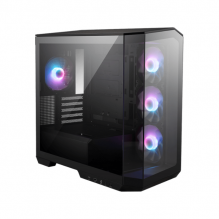 Gabinete MSI MAG PANO M100R PZ con Ventana ARGB, Micro-Tower, Micro-ATX/ITX, USB 3.2, sin Fuente, 4 Ventiladores ARGB Instlados, Negro