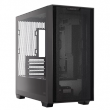 Gabinete ASUS A21 Black / Micro-ATX / Back Connect Compatible / Malla de panel frontal / Cristal Templado / A21/BLK