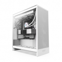 Gabinete NZXT H7 FLOW Blanco / Versión 2024 / Cristal Templado / ATX / Sin Fuente / USB Tipo C / 3 Ventiladores 120mm Instalados / CM-H72FW-01