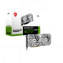 Tarjeta de Video MSI Gaming RTX 4070 Ti Super Ventus 2X White 16G OC / 256 bits / Reloj Extremo: 2655 MHz / 16GB GDRR6X 21 Gbps / 912-V513-629