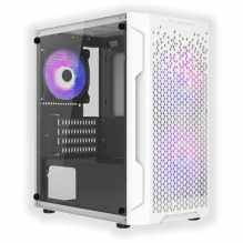 Gabinete Balam Rush Artic GI725 / RGB / Cristal Templado / Mini-Tower / Micro-ATX/Mini-ITX / USB 3.0/2.0 / Sin Fuente / 3 Ventiladores RGB Instalados / Blanco / BR-936125