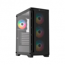 Gabinete Balam Rush Carbono Twin Mate 5000 / Midi-Tower, ATX/Micro-ATX/Mini-ITX / USB 3.0/2.0 / Sin Fuente / 4 Ventiladores RGB Instalados / Negro / BR-938839