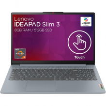 Laptop Lenovo Ideapad Slim 3 15ABR8 / AMD Ryzen 5 7430U 2.3GHZ / 8GB RAM / 512GB SSD / Pantalla Táctil 15.6 pulgadas FHD / W11 Home SL / Promocion