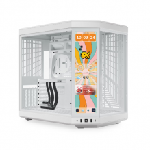 Gabinete HYTE Y70 Touch Infinite / ATX Mid Tower / Doble Cámara / Con Pantalla Táctil LCD de 2.5K integrada / Blanco / CS-HYTE-Y70 TI-WW