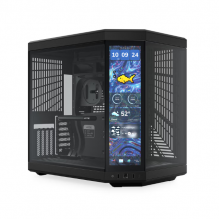 Gabinete HYTE Y70 Touch Infinite / ATX Mid Tower / Doble Cámara / Con Pantalla Táctil LCD de 2.5K integrada / Negro / CS-HYTE-Y70TI-BB