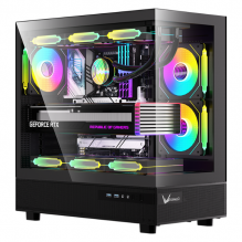 Gabinete Mid Tower Formula V Crystal Z8 Cosmic Negro 6 Fan