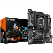 Tarjeta Madre Gigabyte B760 Gaming X AX / LGA 1700 / B760 / ATX / DDR5 / M.2 / PCIe 4.0 / USB 3.2 Gen2X2 Type-C / WiFi 6E/ 2.5GbE LAN/Q-Flash Plus / PCIe EZ-Latch / B760 GAMING X AX
