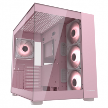 Gabinete Cougar FV150 RGB / Mid-Tower, ATX/Micro-ATX/Mini-ITX / Sin Fuente / 4 Ventiladores Instalados / USB 2.0/3.0 / Rosa