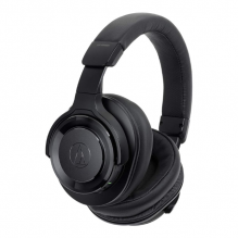 Auriculares inal&aacute;mbricos AudioTechnica ATH-WS990BT con cancelaci&oacute;n de ruido, audio de alta resoluci&oacute;n, micr&oacute;fono integrado y controles (Negro)