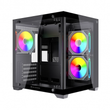 Gabinete Balam Rush Tank Glow Max 3900, Mini-Tower, Micro-ATX/Mini-ITX, USB 2.0/3.0, sin Fuente, 3 Ventiladores Instalados, Negro
