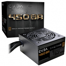 Fuente de poder 450W Certificacion 80+ Bronze EVGA 450BR 100-BR-0450-K1