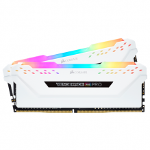 Memoria RAM DDR4 16GB 3600MHz Corsair Vengeance RGB PRO 2x8GB / Blancas / CMW16GX4M2C3600C18W