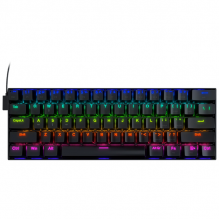 Teclado Redragon Gamer DRAGONBORN K630RGB RED / Negro / Alambrico / Led RGB / ESPAÑOL / Tenkeyless / Switch RED / Botones Multimedia