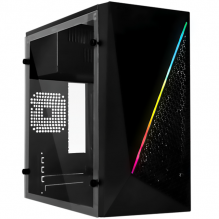 Gabinete Acteck Kioto GC460 / RGB / Micro ATX / Incluye Fuente de 500W / Negro