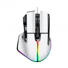 Mouse GameFactor MOG602-WH / Blanco / Alámbrico / RGB / 19,000 DPI / PIXART 3370 / 8 Botones - MOG602-WH