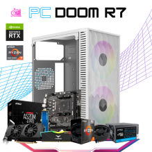 PC DOOM R7 / AMD RYZEN 7 5700 / RTX 3050 / 16GB RAM / 500GB SSD NVME / FUENTE 500W / PROMOCION