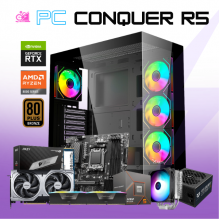 PC CONQUER R5 / AMD RYZEN 5 8400F / RTX 5060 TI / 32GB RAM DDR5 / 1TB SSD NVME / DISIPADOR DE TORRE / FUENTE 750W 80+ BRONZE /  PROMOCION
