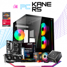 PC KANE R5 / AMD RYZEN 5 5600X / RX 7600 / 16GB RAM / 1TB SSD M.2 NVME / DISIPADOR DE TORRE ARGB / FUENTE 550W 80+ BRONZE / PROMOCION