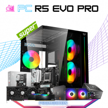 PC R5 EVO PRO / AMD RYZEN 5 7600X / RTX 4070 SUPER / 32GB RAM DDR5 / 2TB SSD M.2 NVME / ENFRIAMIENTO LIQ 240MM / FUENTE 750W 80+ GOLD / W10 PRO / PROMOCION