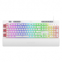 Teclado Gamer de Membrana Redragon Shiva White K512W-RGB-SP, Macros personalizables, Reposa muñecas, Español