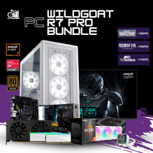 PC WILDGOAT R7 PRO BUNDLE / AMD RYZEN 7 5700X/ RADEON RX 9060 XT 16G / 32GB RAM / 1TB SSD NVME / ENFRIAMIENTO LIQ 360MM / FUENTE 750W 80+ BRONZE / W11 PRO/ MONITOR GIGABYTE FHD 200HZ 24" / PROMOCION