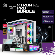 PC XTRON R5 PRO BUNDLE / AMD RYZEN 5 9600X / RADEON RX 9060 XT 16G / 32GB RAM DDR5 / 1TB SSD NVME / ENFRIAMIENTO LIQ 360MM / FUENTE 650W 80+ BRONZE / W11 PRO/ MONITOR GIGABYTE 24" FHD 200HZ / PROMOCION