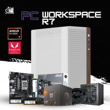 PC WORKSPACE R7 / AMD RYZEN 7 8700G / RADEON 780M GRAPHICS / 16GB RAM DDR5 / 500GB SSD NVME / A620M / FUENTE 550W 80+ BRONZE / W11 PRO / PROMOCION
