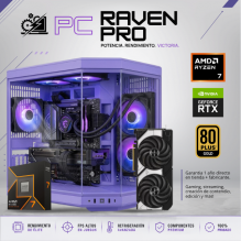 PC RAVEN PRO R7 / AMD RYZEN 7 9700X / RTX 5070  / 24GB RAM DDR5 / 1TB SSD NVME / B650 / ENFRIAMIENTO LIQUIDO 240MM / FUENTE 850W 80+ GOLD / W11 PRO / PROMOCION