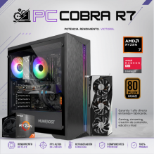 PC COBRA R7 / AMD RYZEN 7 5700 / RADEON RX 7600 / 16GB RAM / 500GB SSD NVME / A520M / DISIPADOR DE TORRE / FUENTE 650W 80+ BRONZE / W11 PRO / PROMOCION