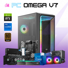 PC OMEGA V7 / INTEL CORE I7-14700 / RTX 5060 / 32GB RAM DDR5 / 1TB SSD NVME / ENFRIAMIENTO LIQ 240MM / FUENTE 650W 80+ BRONZE/ W11 PRO / PROMOCION