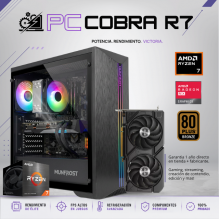PC COBRA R7 / AMD RYZEN 7 5700 / RADEON RX 7600 / 16GB RAM / 500GB SSD NVME / A520M / DISIPADOR DE TORRE / FUENTE 650W 80+ BRONZE / W11 PRO / PROMOCION