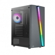 Gabinete Aerocool Blade-G-BK-v1, Cristal Templado, 4 Ventiladores RGB, ATX - Gabinete Aerocool Blade-G-BK-v1, Cristal Templado, 4 Ventiladores RGB, ATX - 4710562755909