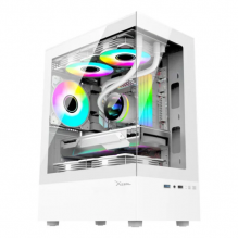 Gabinete Gamer Xzeal XZY1 Blanco / Micro ATX / 3 ventiladores incluidos con RGB